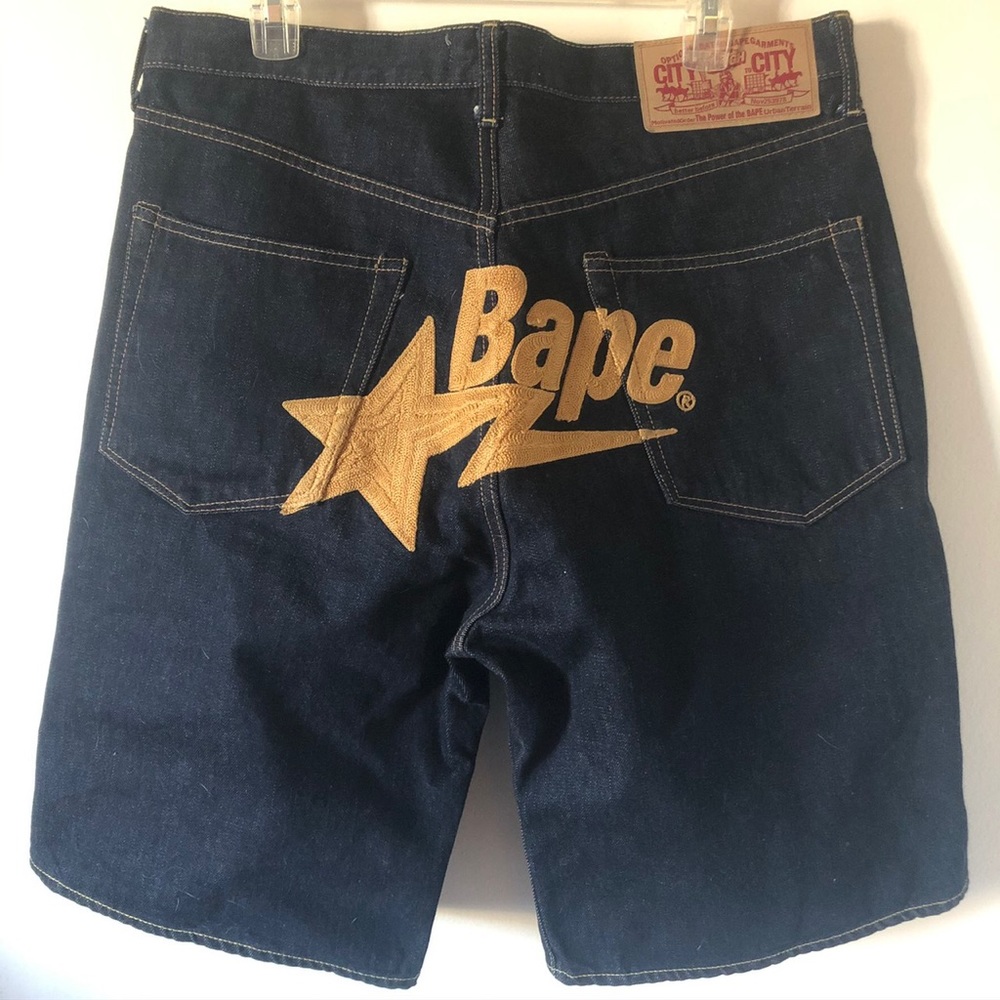 Bape Denim Jean Shorts